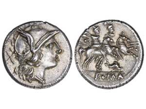 Denario. 209-208 a.C. ANÓNIMO. SICILIA. ... 