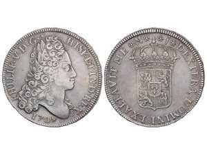  Philip V - 8 Reales. 1709. MADRID. J. 26,64 ... 