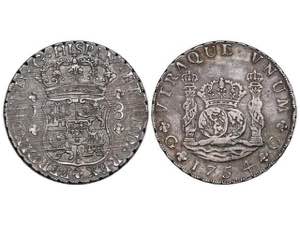  Ferdinand VI - 8 Reales. 1754. GUATEMALA. ... 