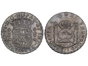  Ferdinand VI - 8 Reales. 1758. GUATEMALA. ... 