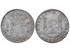  Ferdinand VI - 8 Reales. 1752/1. MÉXICO. ... 