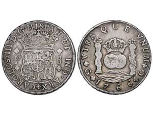 Charles III - 8 Reales. 1766. GUATEMALA. P. ... 