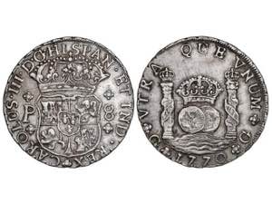  Charles III - 8 Reales. 1770. GUATEMALA. P. ... 