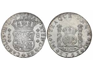  Charles III - 8 Reales. 1763/2. LIMA. J.M. ... 