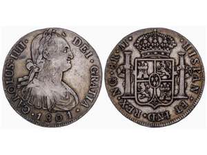  Charles IV - 8 Reales. 1801. GUATEMALA. M. ... 