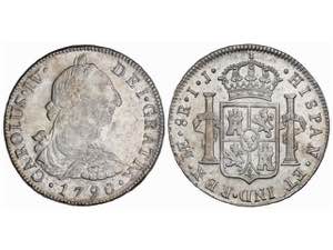  Charles IV - 8 Reales. 1790. LIMA. I.J. ... 