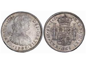  Charles IV - 8 Reales. 1793. LIMA. I.J. ... 