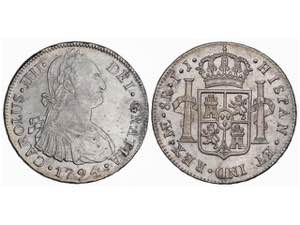  Charles IV - 8 Reales. 1794. LIMA. I.J. ... 