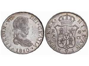  Ferdinand VII - 8 Reales. 1810. CÁDIZ. ... 