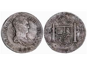  Ferdinand VII - 8 Reales. 1820. DURANGO. ... 