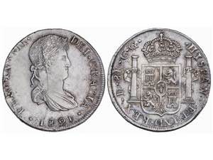  Ferdinand VII - 8 Reales. 1821. DURANGO. ... 