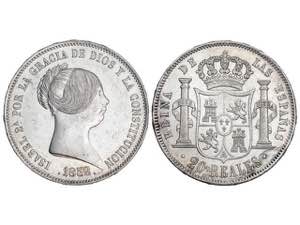 Elizabeth II - 20 Reales. 1852. MADRID. ... 