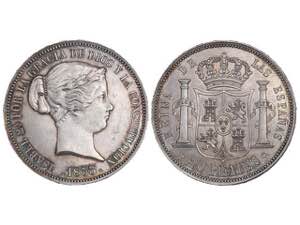 Elizabeth II - 20 Reales. 1855. MADRID. ... 