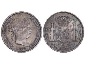 Elizabeth II - 20 Reales. 1862. MADRID. ... 