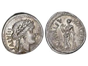 Denario. 55 a.C. ACILIA. Man. Acilius ... 