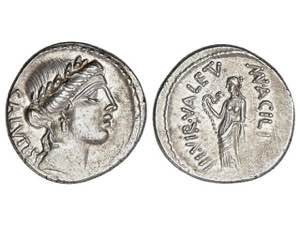 Denario. 55 a.C. ACILIA. Man. Acilius ... 