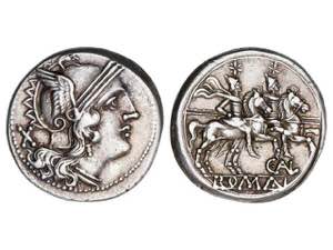 Denario. 210-208 a.C. AELIA. C. Aelius. ... 