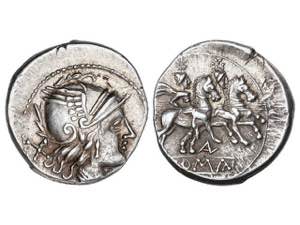 Denario. 210-208 a.C. AELIA. Aelius. CECA ... 