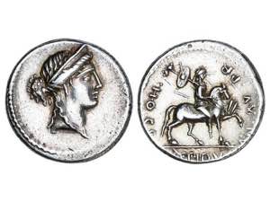 Denario. 61 a.C. AEMILIA. M. Aemilius ... 