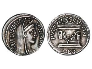 Denario. 62 a.C. AEMILIA. Paullus Aemilius ... 