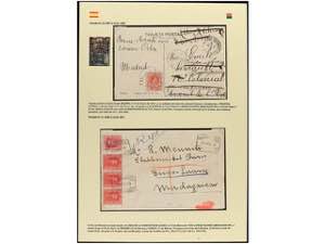 ESPAÑA. 1912-29. DOS cartas dirigidas a ... 