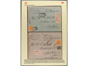 ESPAÑA. 1926-27. DOS cartas certificadas ... 