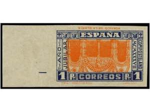 ESPAÑA. Ed.835eis. 1 pta. azul y naranja ... 
