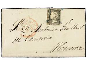 ESPAÑA. Ed.1A. 1850. JACA a HUESCA. 6 ... 