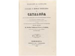 1832. LIBRO: (DERECHO CATALÁN). VIVES I ... 