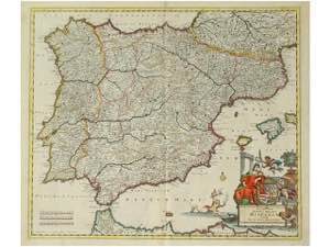1690 ca. MAPA: (PENÍNSULA IBÉRICA). ... 