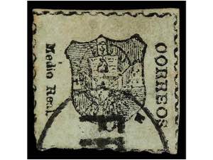 REPUBLICA DOMINICANA. Sc.3. 1865. 1/2 real ... 
