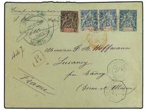 MARTINICA. 1895. Registered postal ... 
