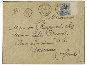SENEGAL. 1892 (Nov 17). Registered cover to ... 