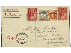 NIGERIA. 1896 (19 Dec.). Envelope registered ... 