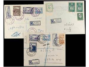 ISRAEL. 1948. PRECURSORES. Tres cartas, ... 