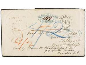 LIBERIA. 1870. CAPE PALMAS to STUTTGARD. ... 
