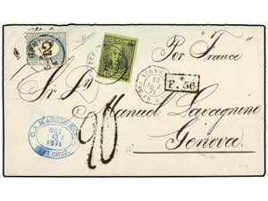 MEXICO. Sc.59. 1871 (Oct. 13). Cover from ... 