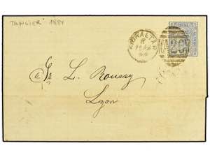 MARRUECOS. 1884 (Feb 11). Outer letter sheet ... 