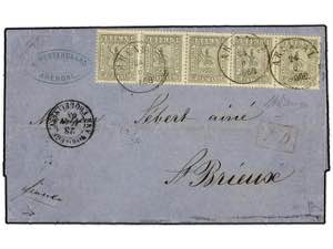 NORUEGA. Sc.7. 1868 (June 24). Entire letter ... 