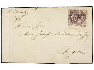 COLOMBIA. Sc.38. 1869. Cover from LA MESA to ... 