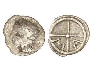GREEK COINS - Óbolo. 350 a.C. MASSALIA. ... 