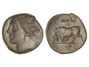 GREEK COINS - AE. 275-215 a.C. HIERÓN II. ... 
