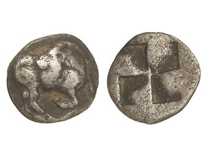 GREEK COINS - Trihemióbolo. 500-480 a.C. ... 