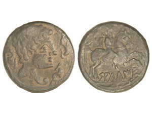 CELTIBERIAN COINS - As. SALDUIE. Anv.: ... 