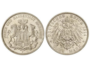 WORLD COINS: GERMAN STATES - 3 Marcos. ... 