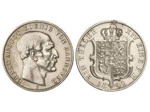 WORLD COINS: GERMAN STATES - Thaler. 1849-B. ... 
