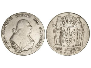 WORLD COINS: GERMAN STATES - Thaler. 1794-A. ... 