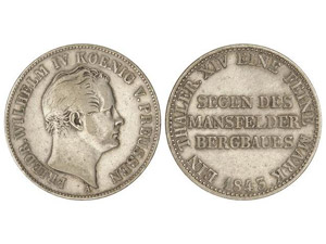 WORLD COINS: GERMAN STATES - Thaler. 1843-A. ... 