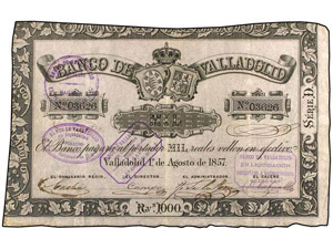 SPANISH BANK NOTES: ANCIENT - 1.000 Reales ... 