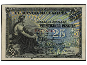 SPANISH BANK NOTES: BANCO DE ESPAÑA - 25 ... 